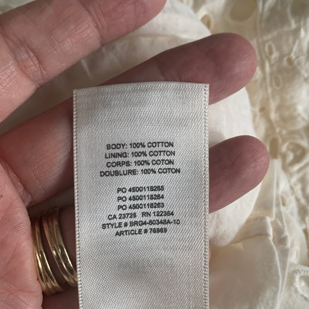 Wilfred Cream Eyelet Dress - Picture 8 of 12